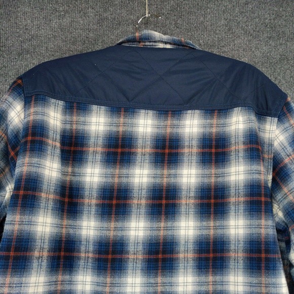 Field & Stream Men's Fleece Lined Flannel Shirt Jacket Shacket Blue M Plaid - Picture 8 of 15